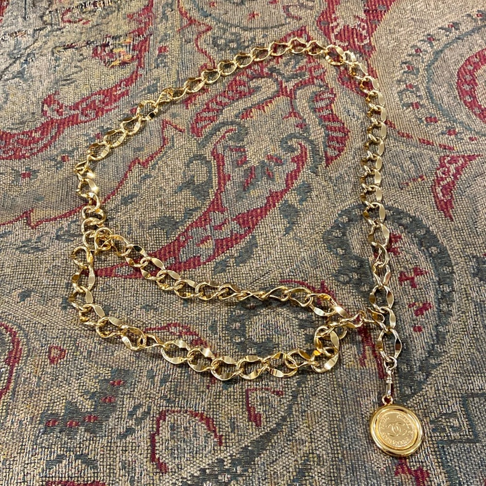 Authentic Chanel gold belt
